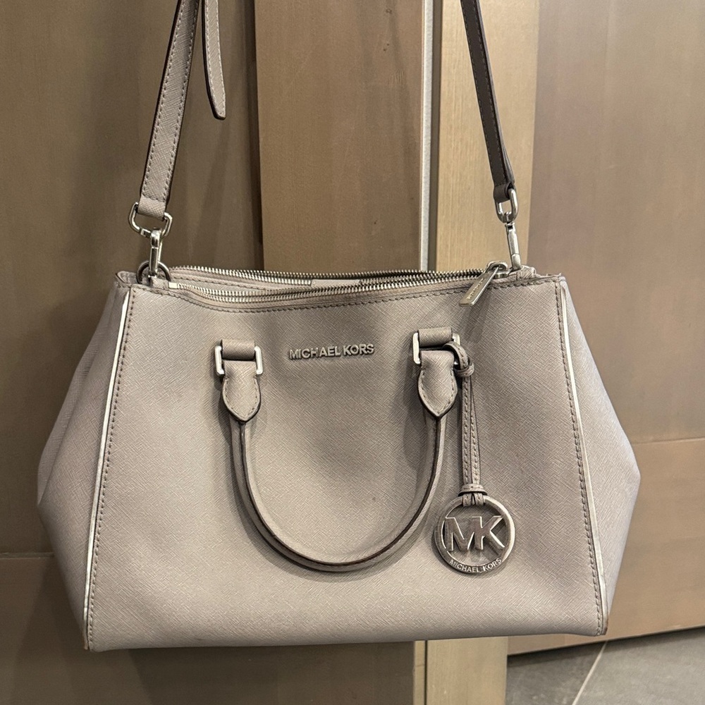 Michael Kors Elegant Gray Satchel